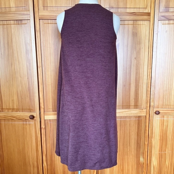 LuLaRoe XS Sleeveless Long Lightweight Cardigan Red Neutral Lagenlook Layering - Picture 4 of 7